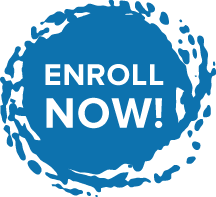 Icon with words "Enroll now!" 